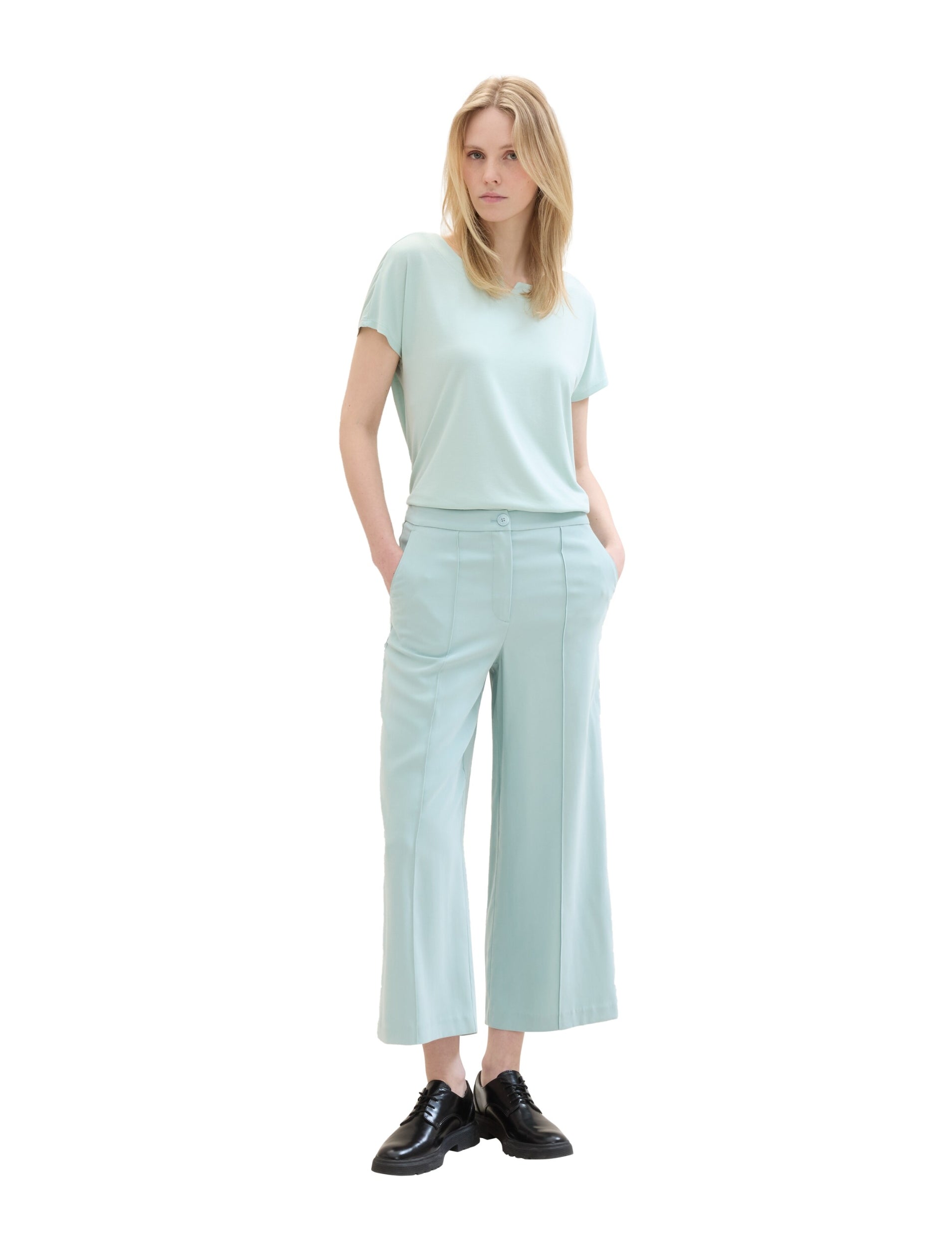 culotte pants with pintuck dusty mint blu Bild 5