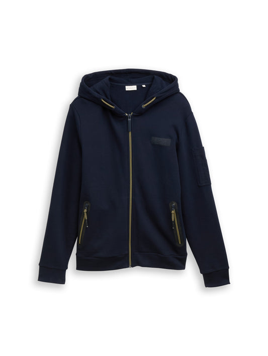 detailed hoodie sweatjacket sky captain bl Bild 1