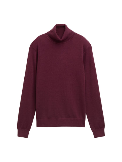 knit basic turtleneck bordeaux red Bild 1