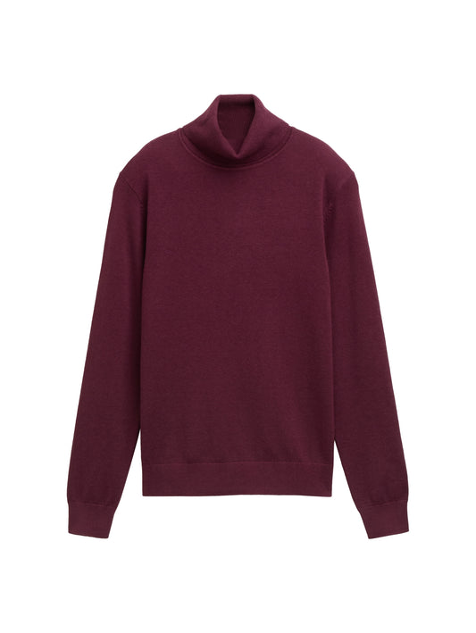 knit basic turtleneck bordeaux red Bild 1