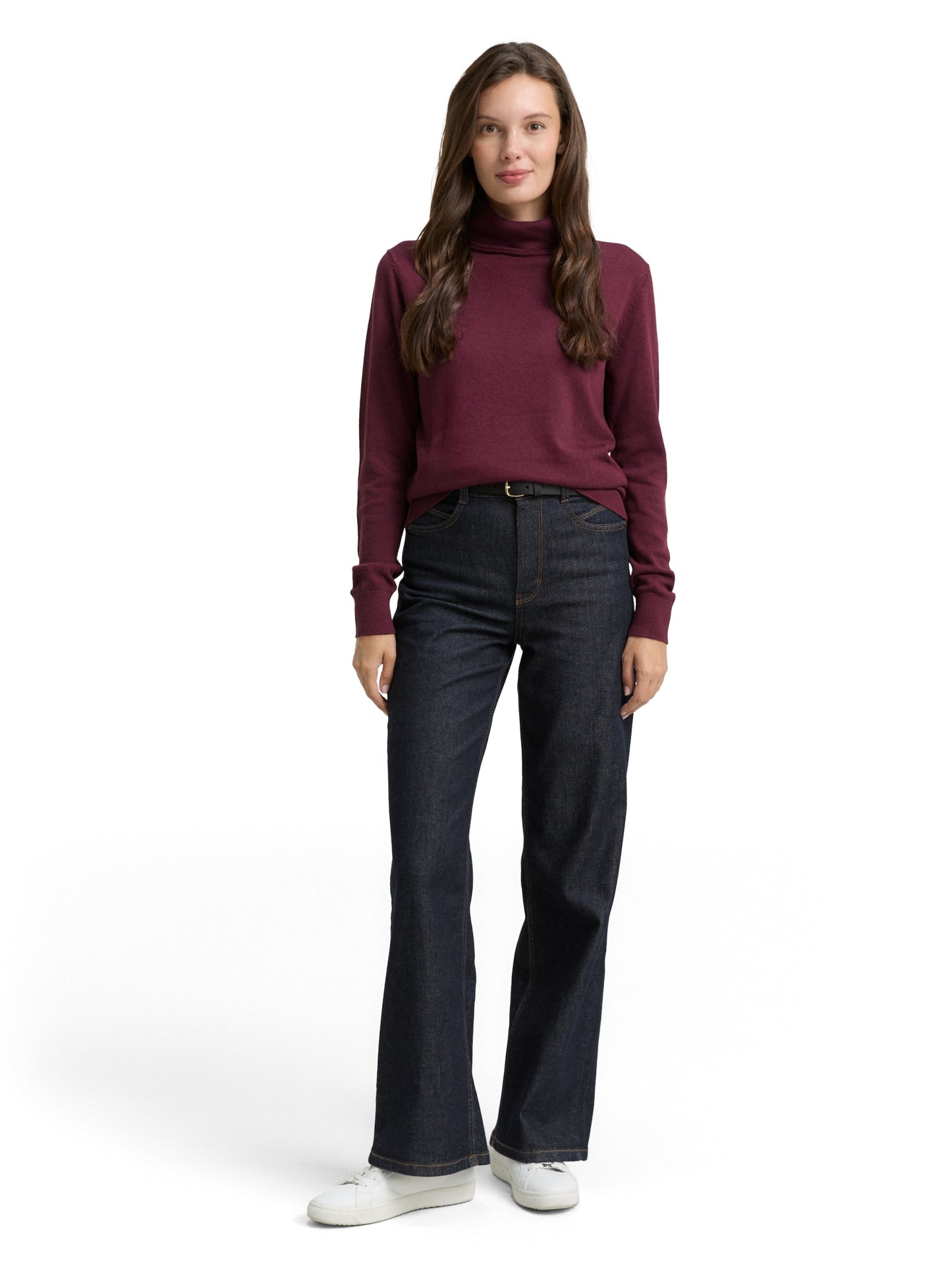 knit basic turtleneck bordeaux red Bild 3
