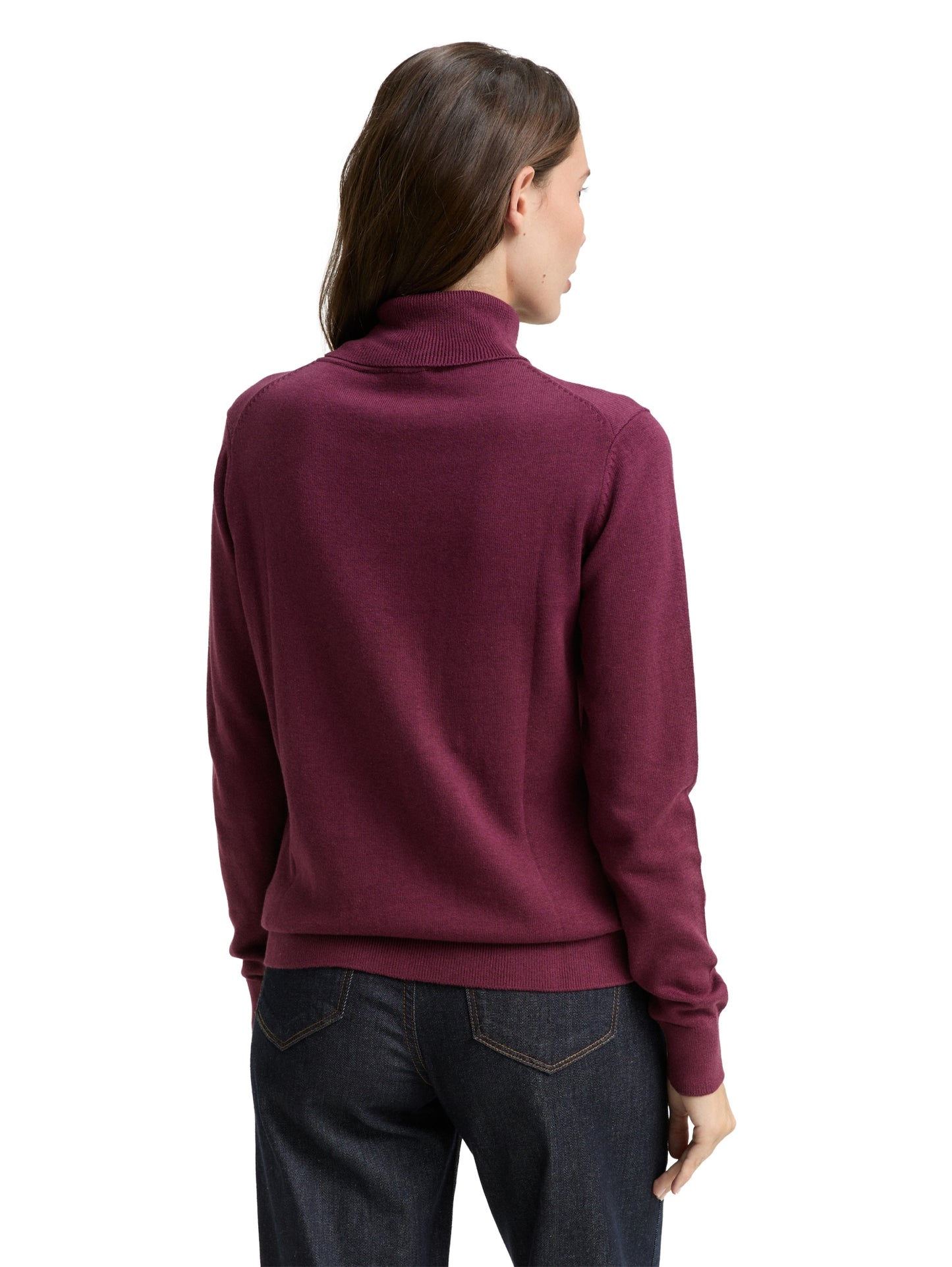 knit basic turtleneck bordeaux red Bild 4