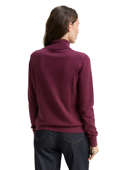 knit basic turtleneck bordeaux red Bild 4