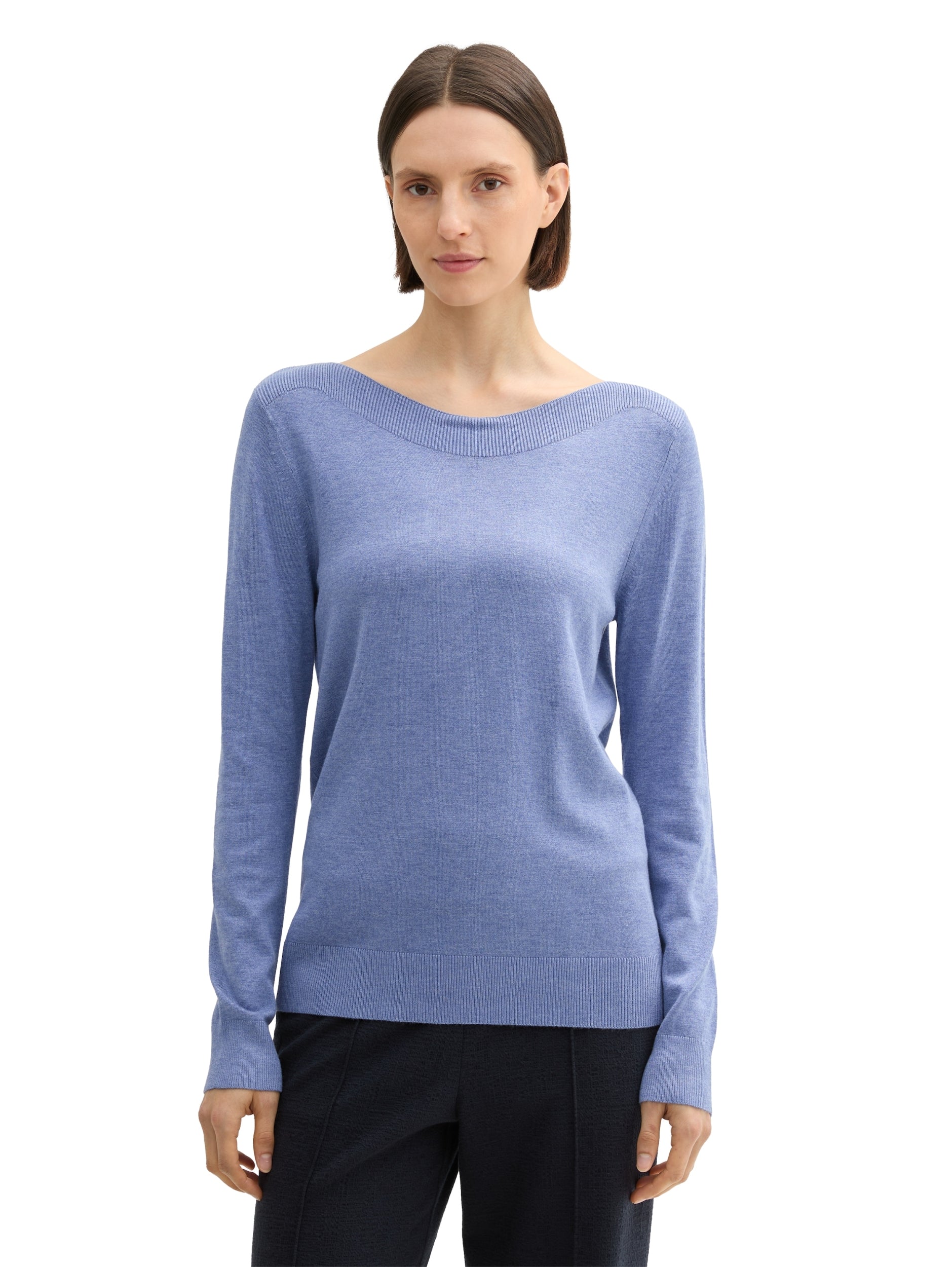knit boatneck pullover colony blue me Bild 6