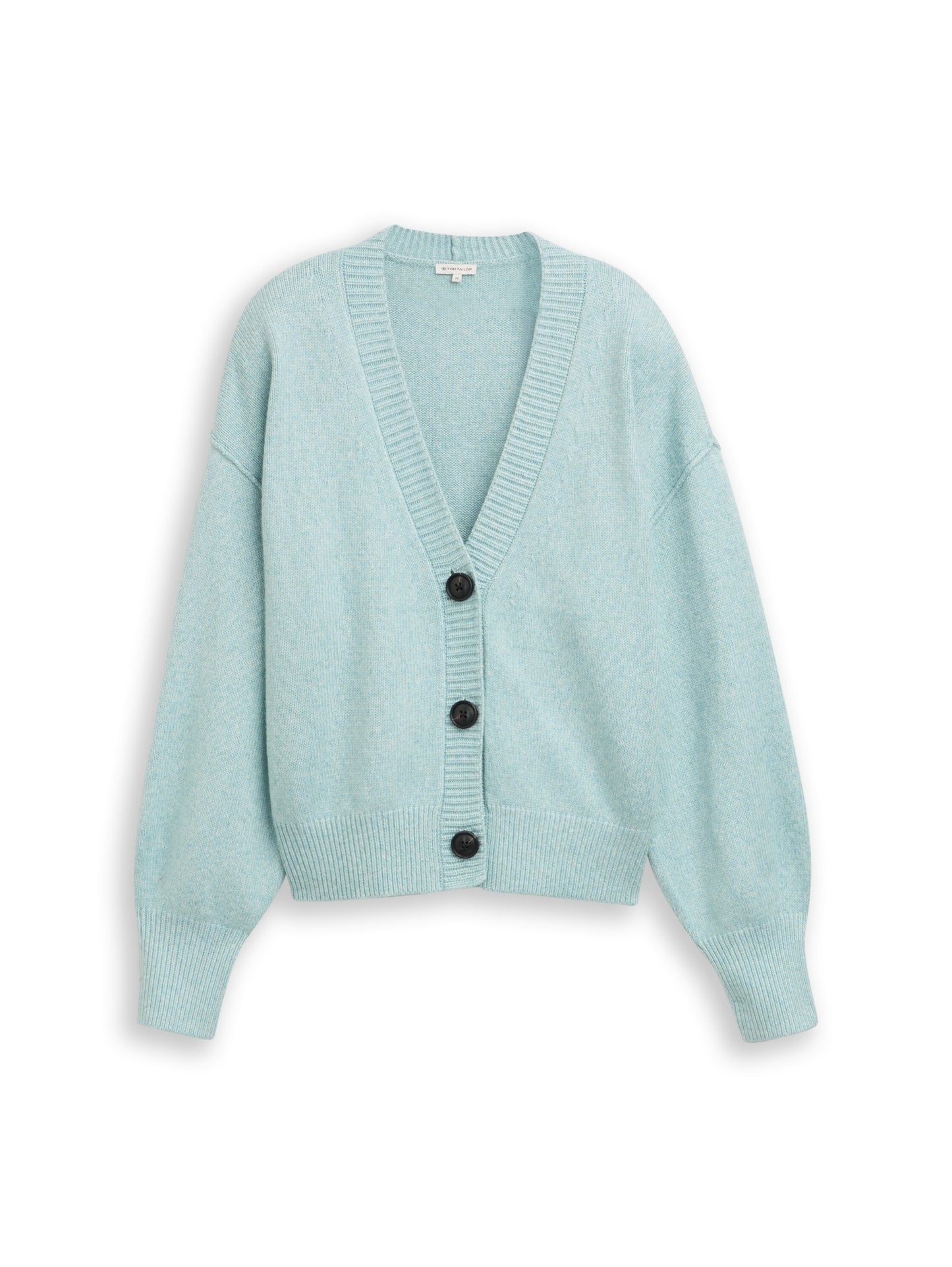 knit short cardigan white moss mel Bild 1