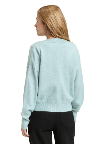 knit short cardigan white moss mel Bild 4