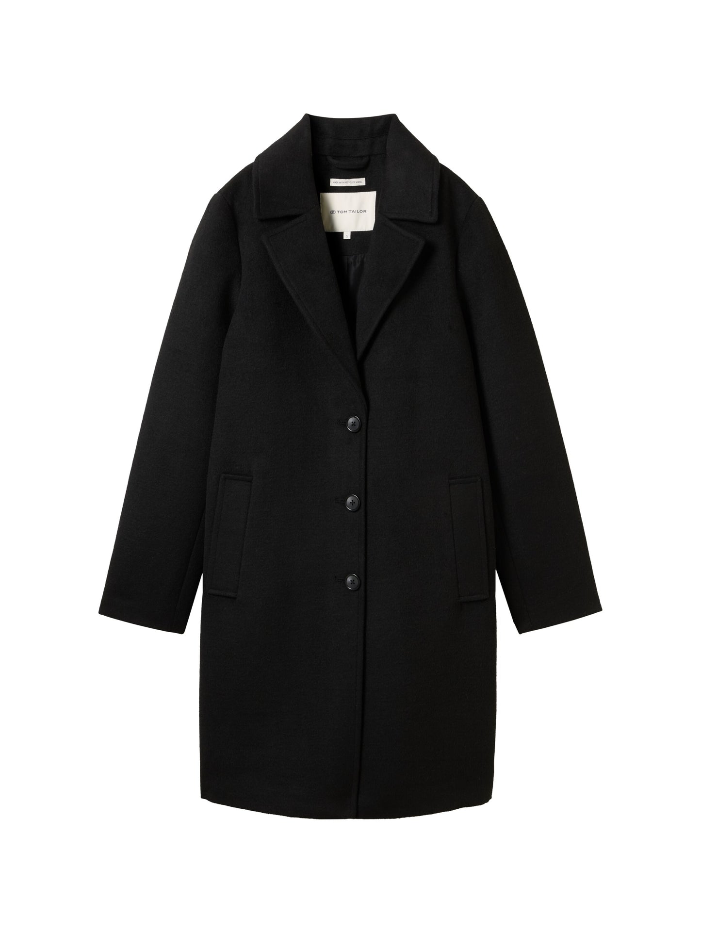 long coat deep black Bild 1