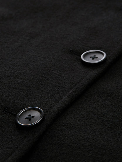 long coat deep black Bild 2