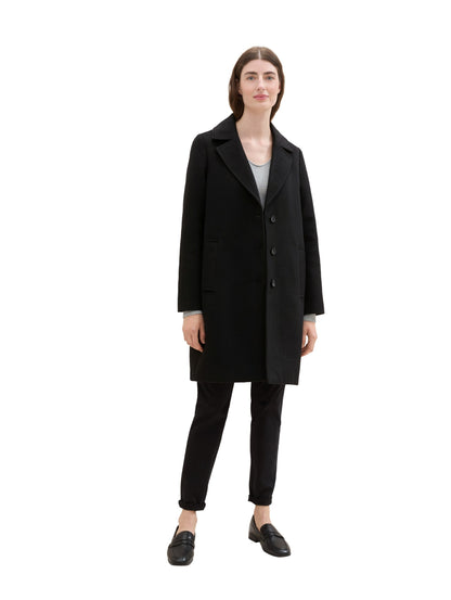 long coat deep black Bild 4