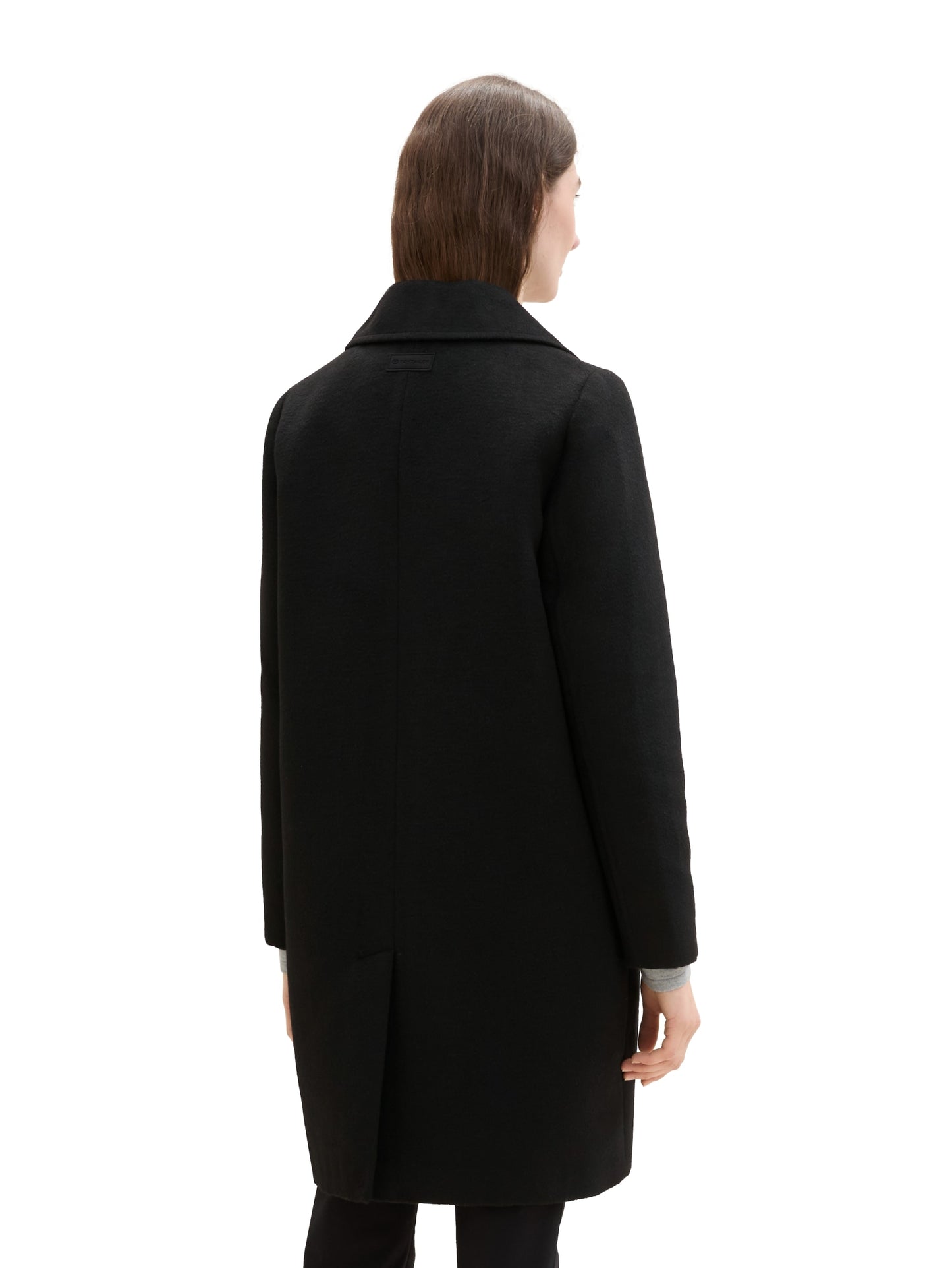long coat deep black Bild 5