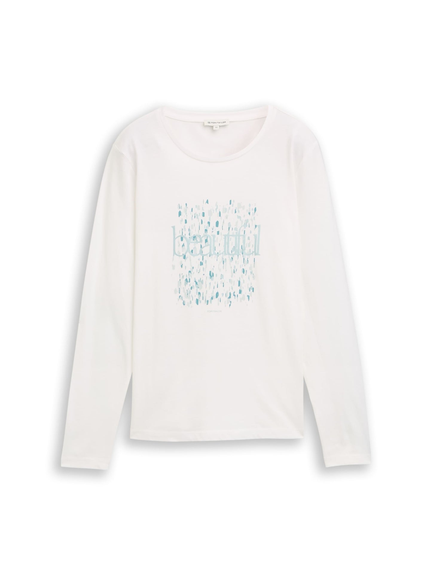 Longsleeve crew neck frontprin Whisper White Bild 1
