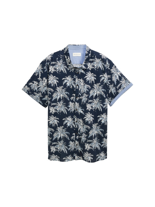 plus printed shirt navy blue stri Bild 1
