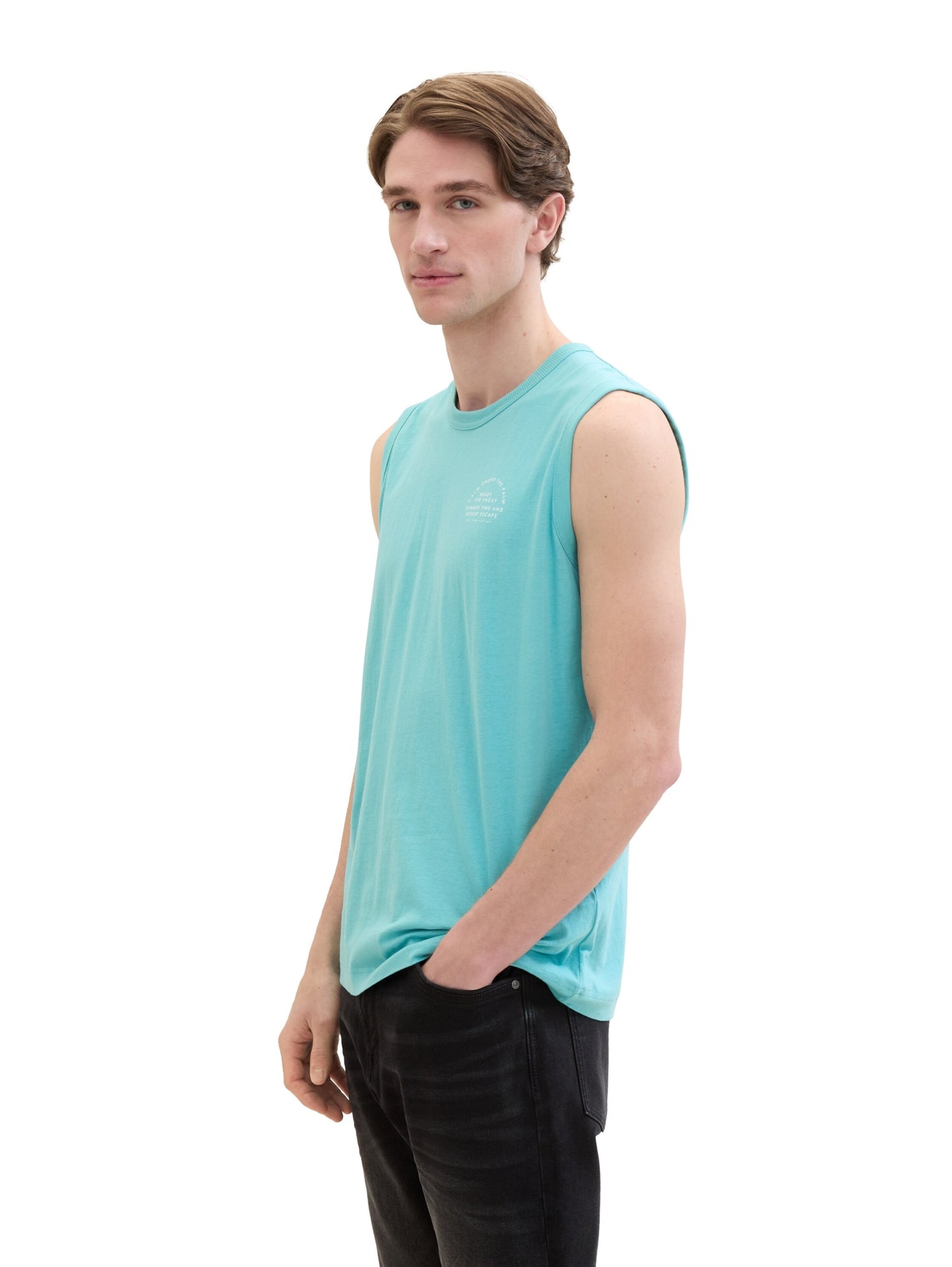printed tanktop meadow teal Bild 3
