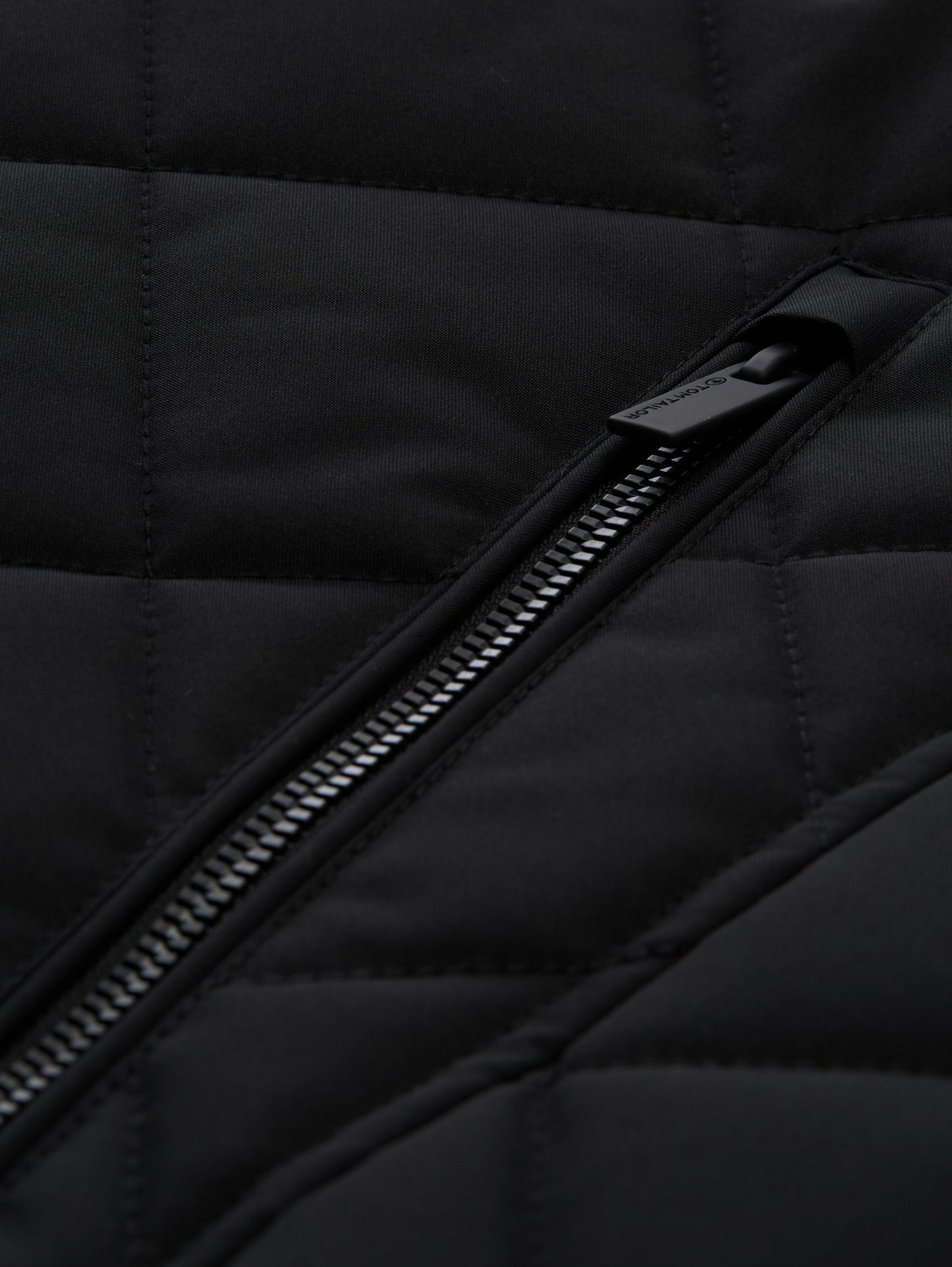 quilted biker jacket Black Bild 2