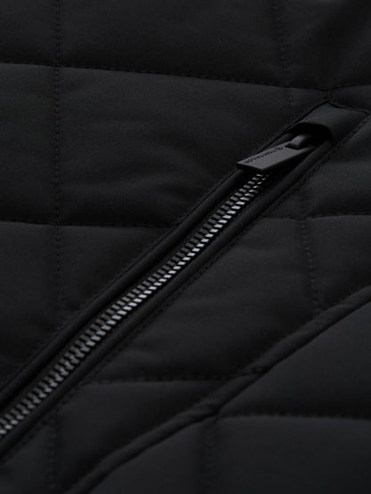 quilted biker jacket Black Bild 2