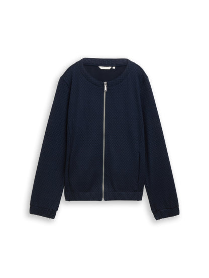 Sweatjacket structured sky captain bl Bild 1