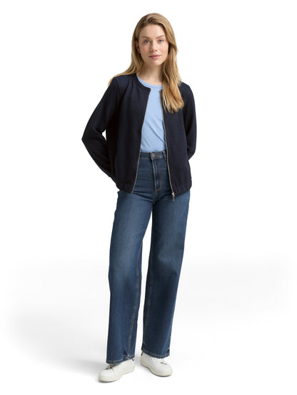 Sweatjacket structured sky captain bl Bild 3