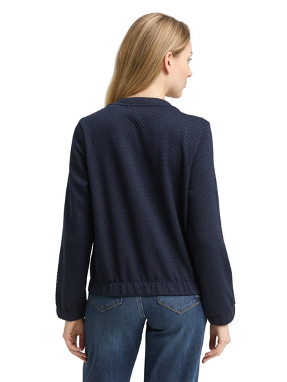 Sweatjacket structured sky captain bl Bild 4