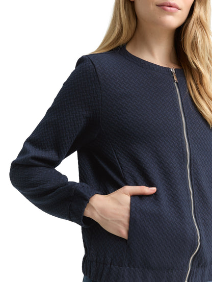 Sweatjacket structured sky captain bl Bild 5