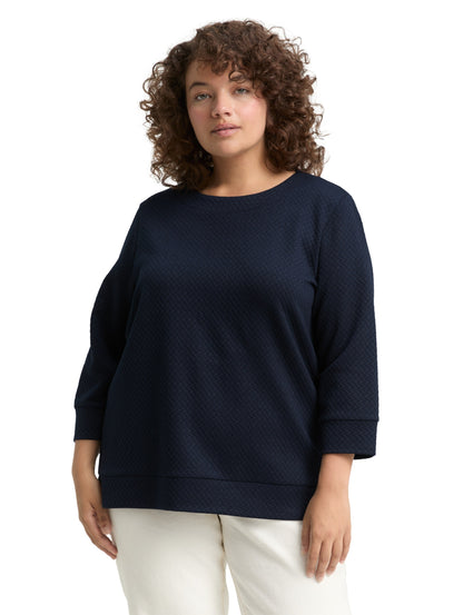 Sweatshirt structured sky captain bl Bild 6