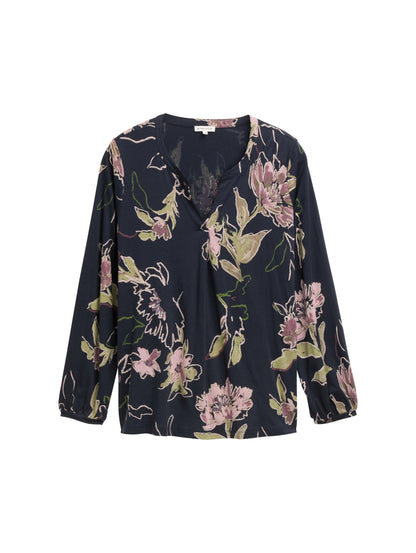 T-shirt alloverprinted blouse big flower des Bild 1