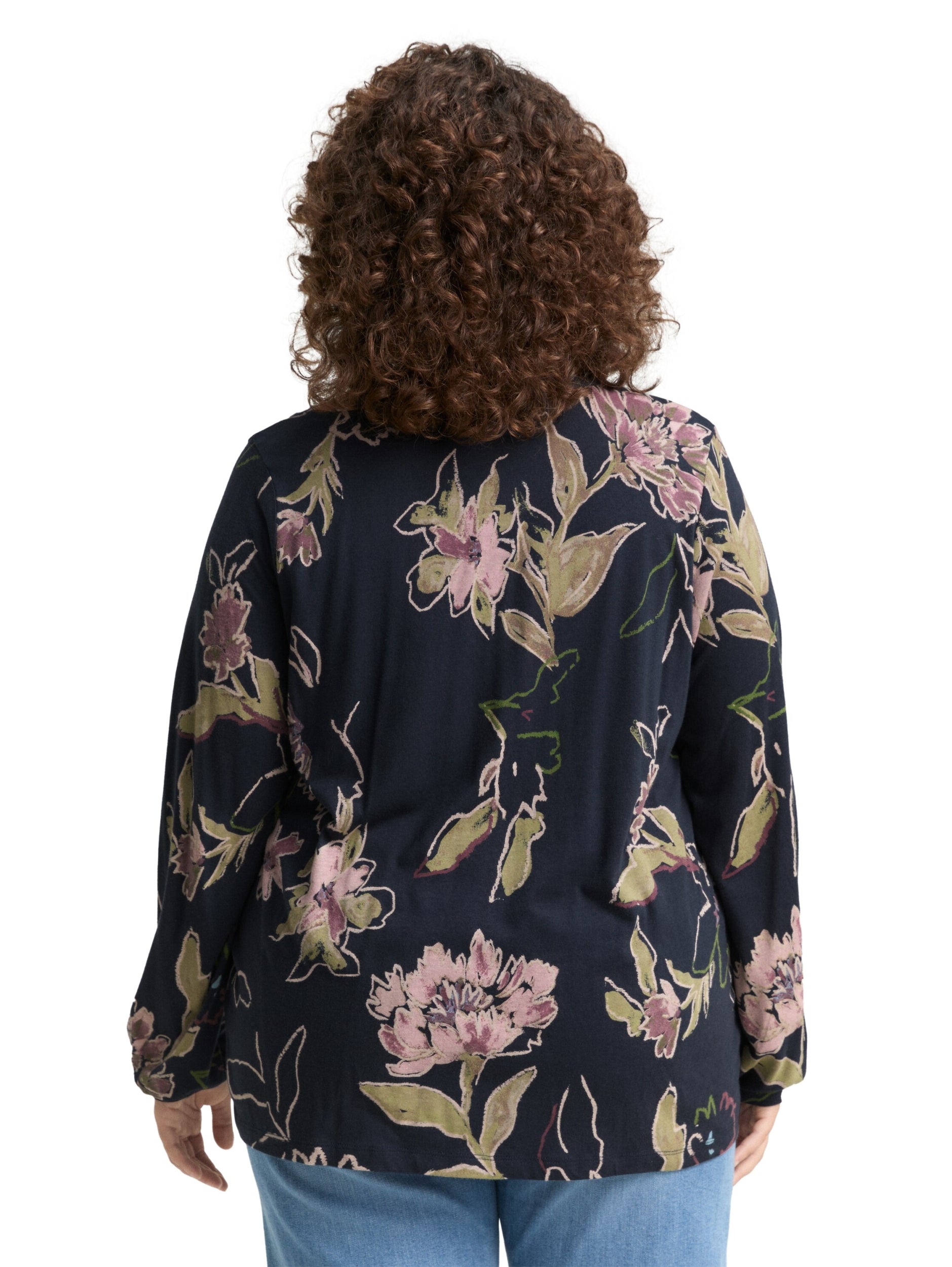 T-shirt alloverprinted blouse big flower des Bild 4