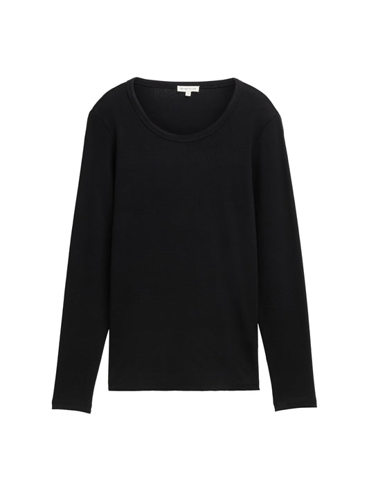 T-shirt crew neck deep black Bild 1