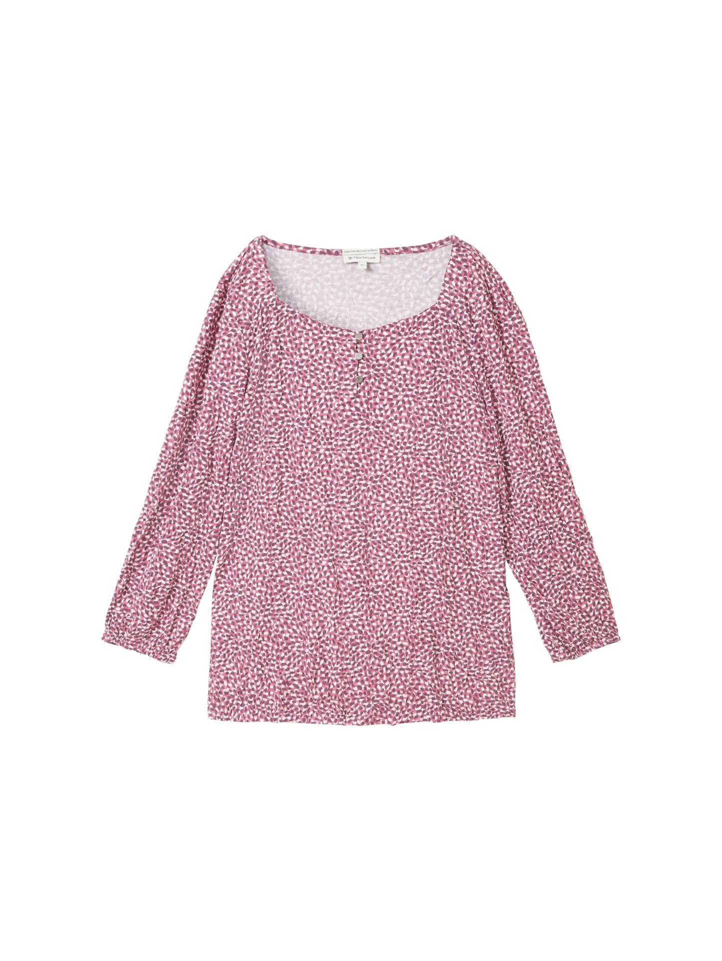 T-shirt crincle alloverprinted organic berry Bild 1