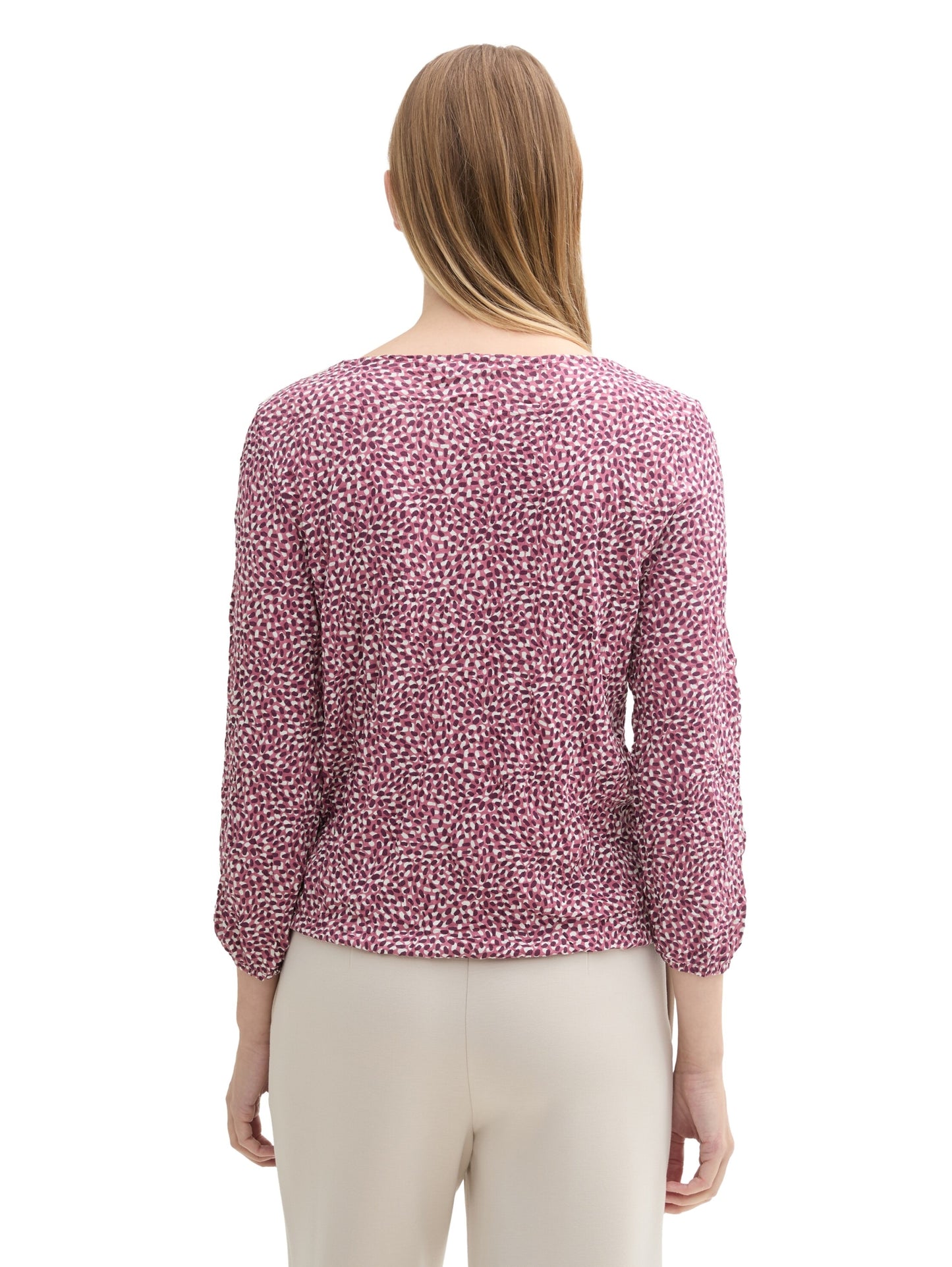 T-shirt crincle alloverprinted organic berry Bild 4