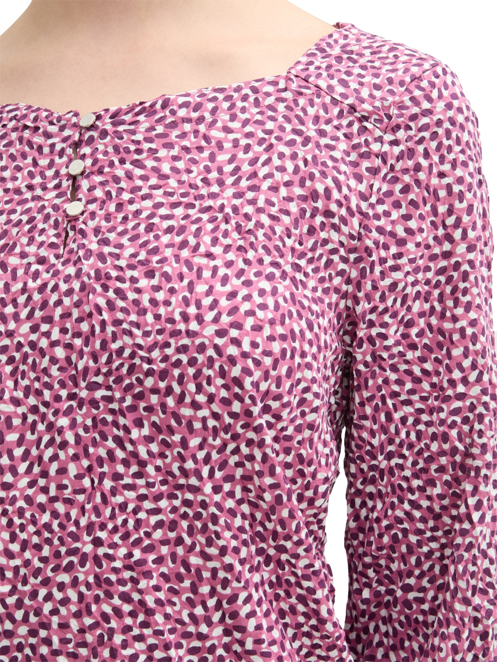 T-shirt crincle alloverprinted organic berry Bild 6