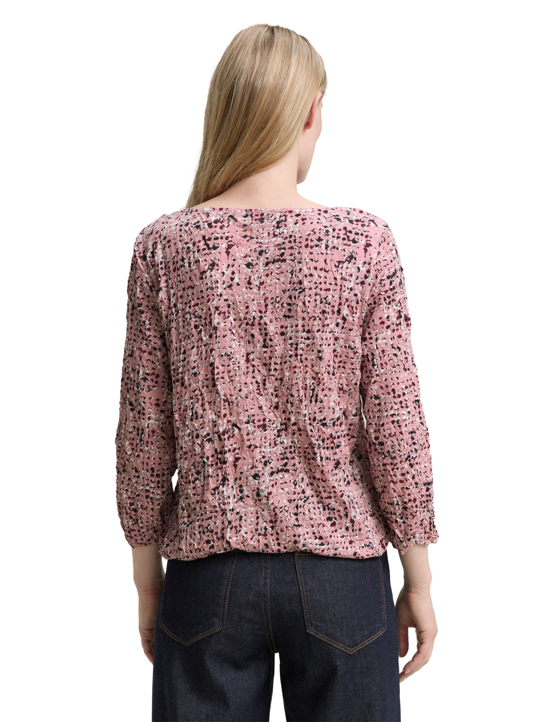 T-shirt crincle alloverprinted rose abstract Bild 4