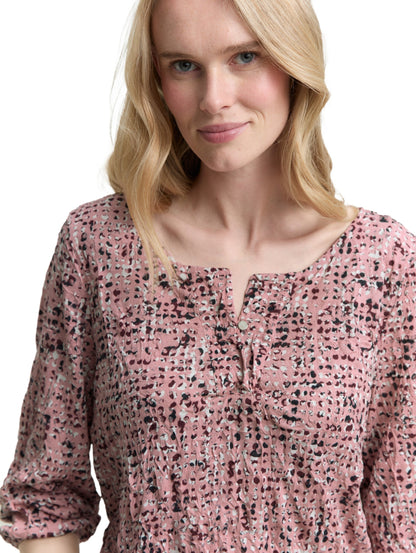 T-shirt crincle alloverprinted rose abstract Bild 6