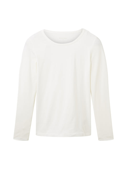T-shirt longsleeve crew neck Whisper White Bild 1