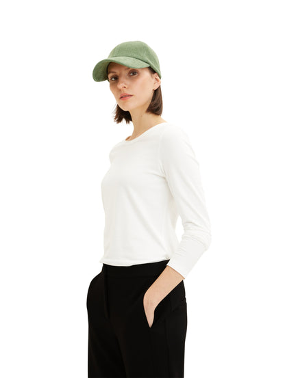 T-shirt longsleeve crew neck Whisper White Bild 3