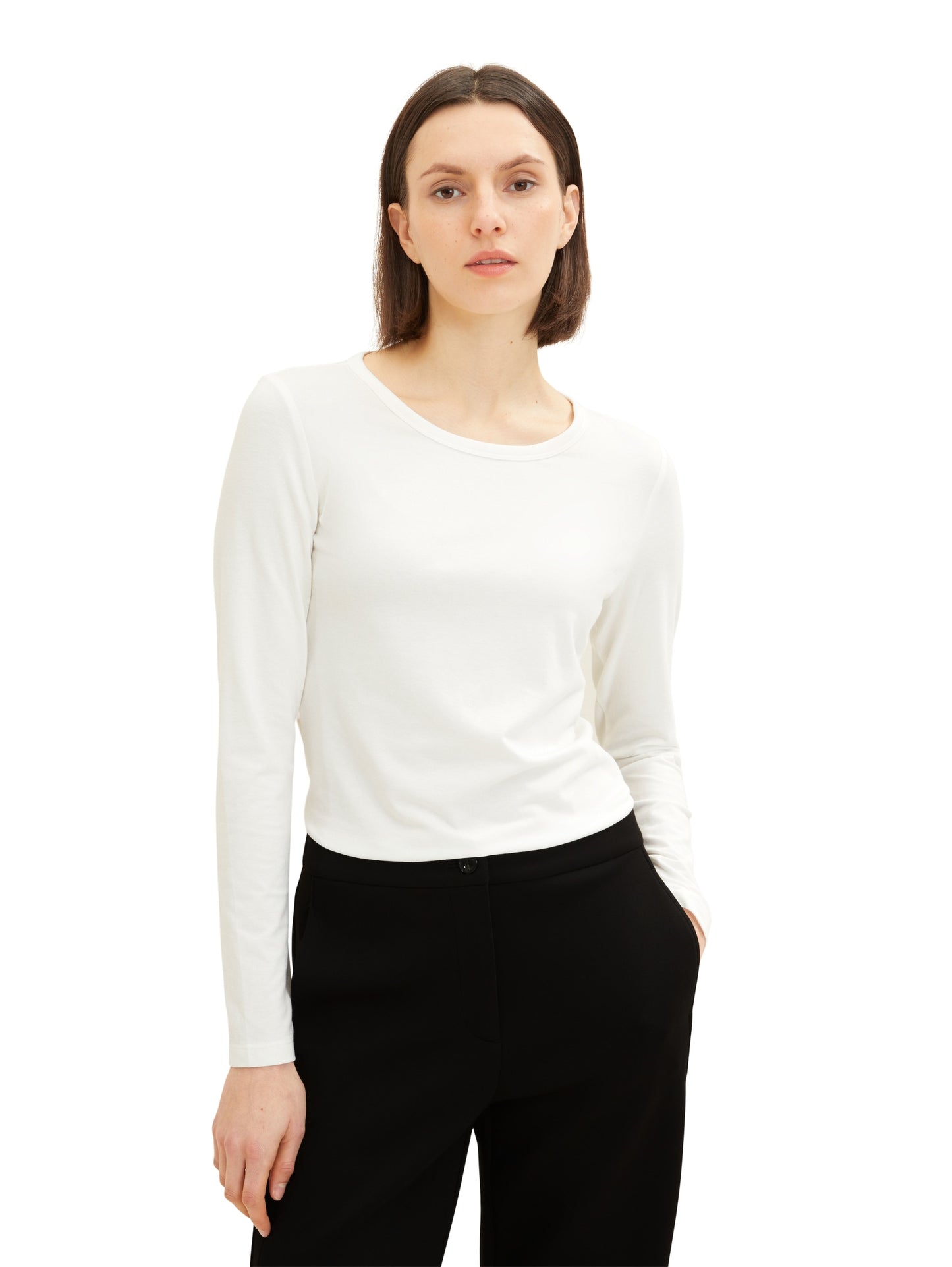T-shirt longsleeve crew neck Whisper White Bild 6