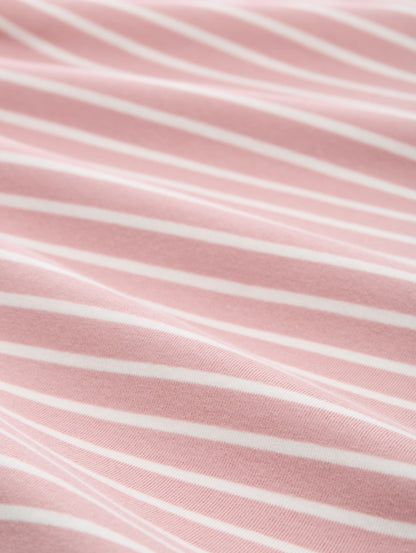 T-shirt striped boatneck rose offwhite Bild 2