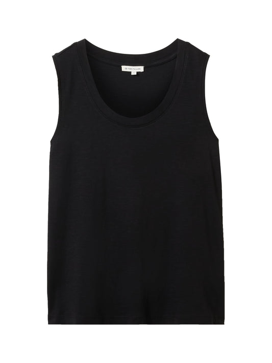 T-shirt top a-shaped deep black Bild 1