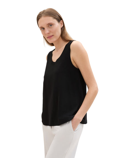T-shirt top a-shaped deep black Bild 3
