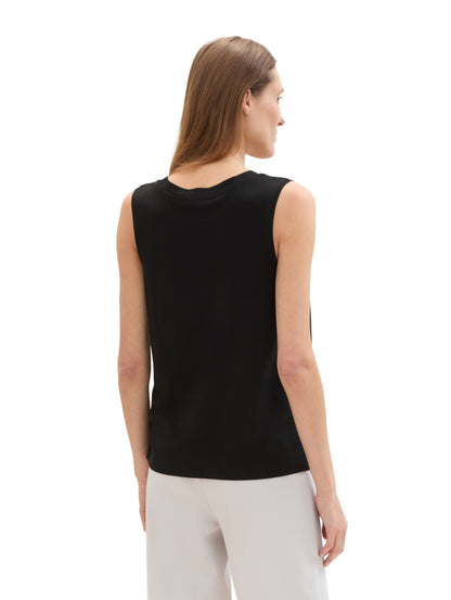 T-shirt top a-shaped deep black Bild 5