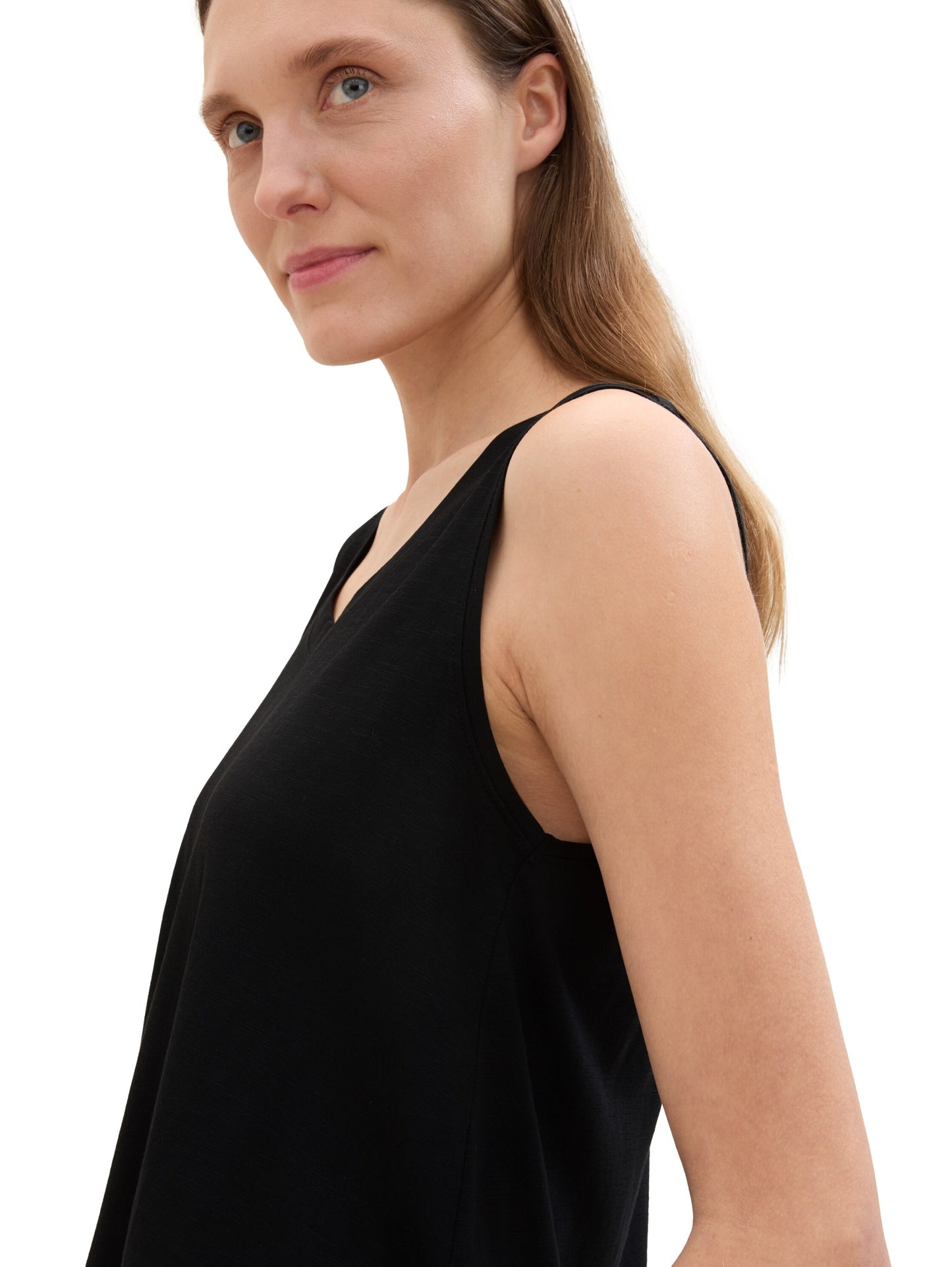 T-shirt top a-shaped deep black Bild 6