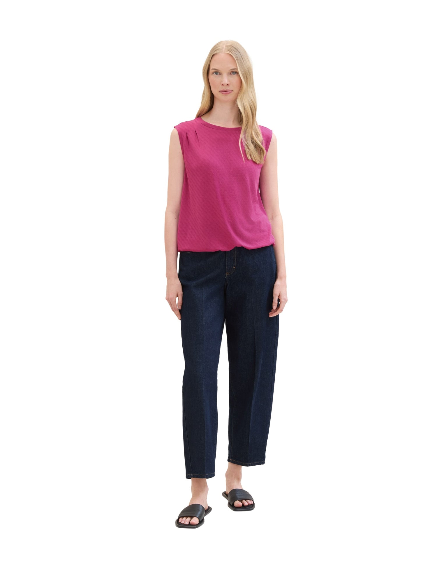 T-shirt top structured lush orchid Bild 4