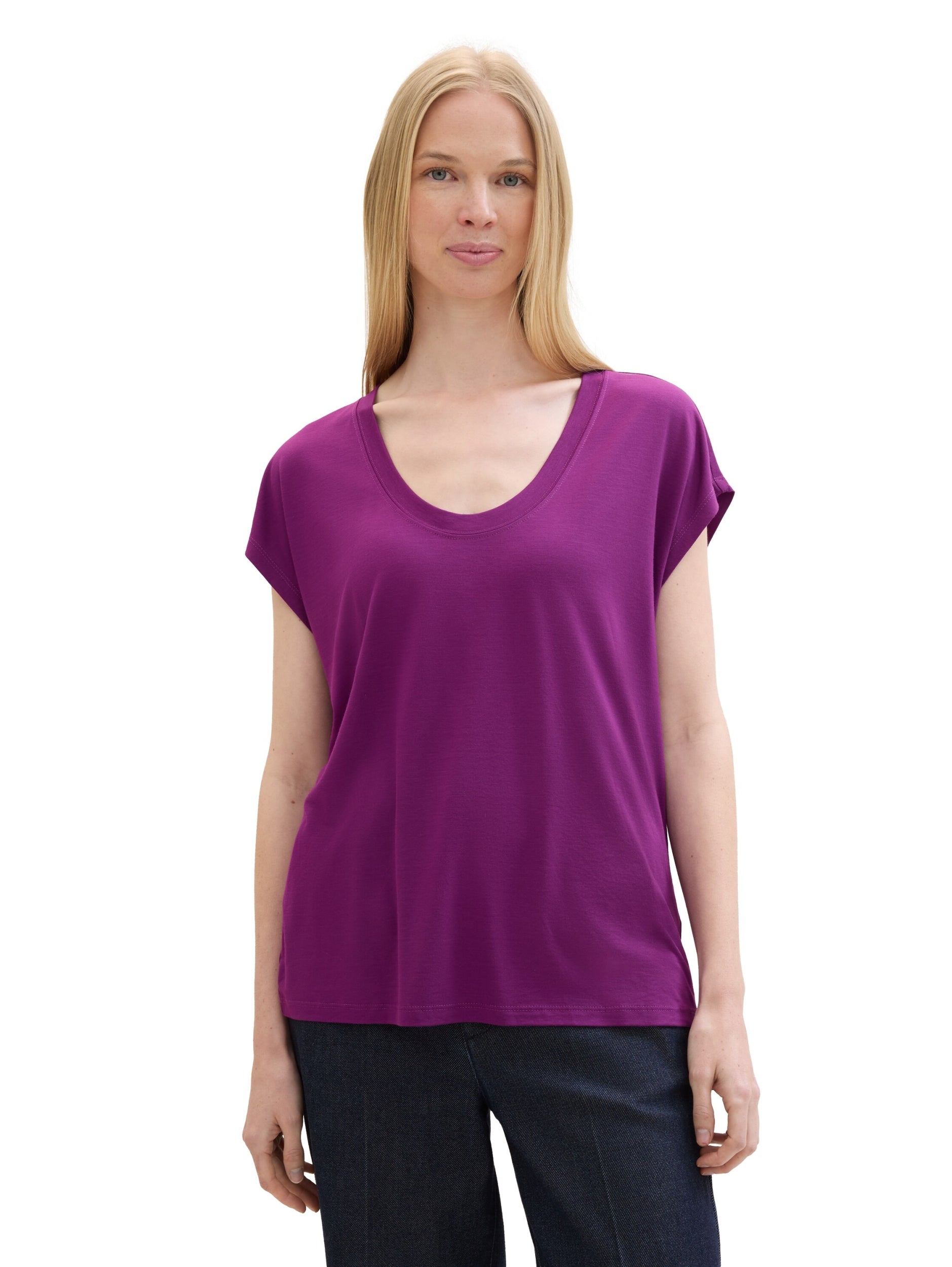 T-shirt wide crew neck dark orchid Bild 3