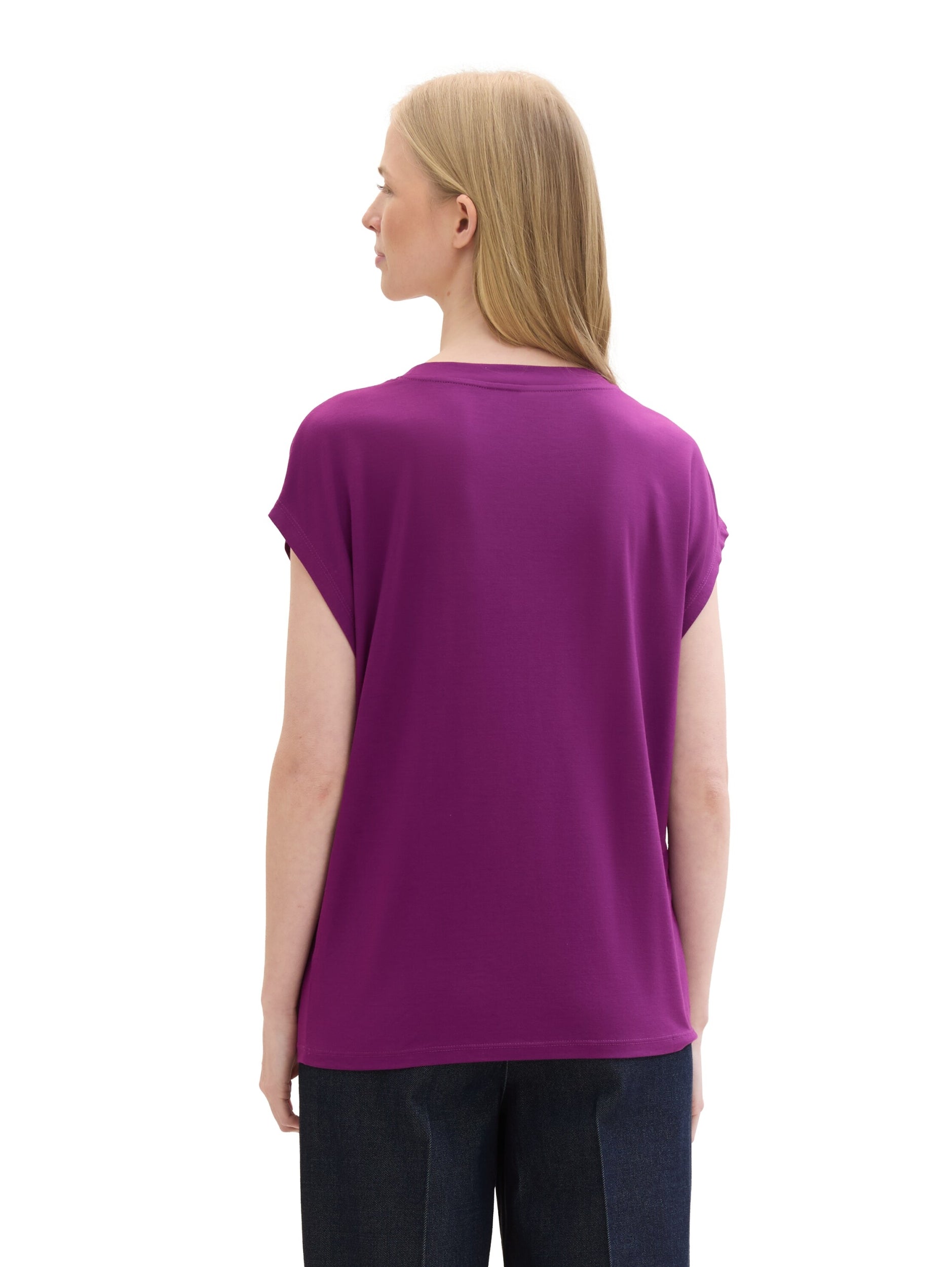 T-shirt wide crew neck dark orchid Bild 5