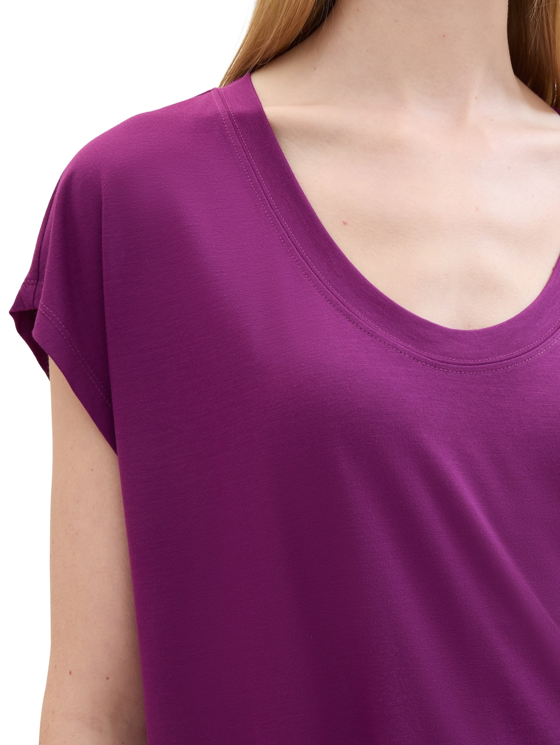 T-shirt wide crew neck dark orchid Bild 7