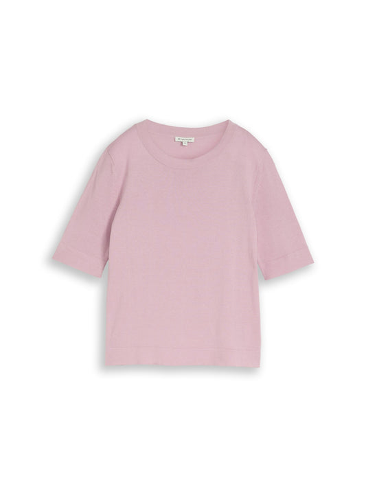 knit shortsleeve crewneck swea light elderber Bild 1