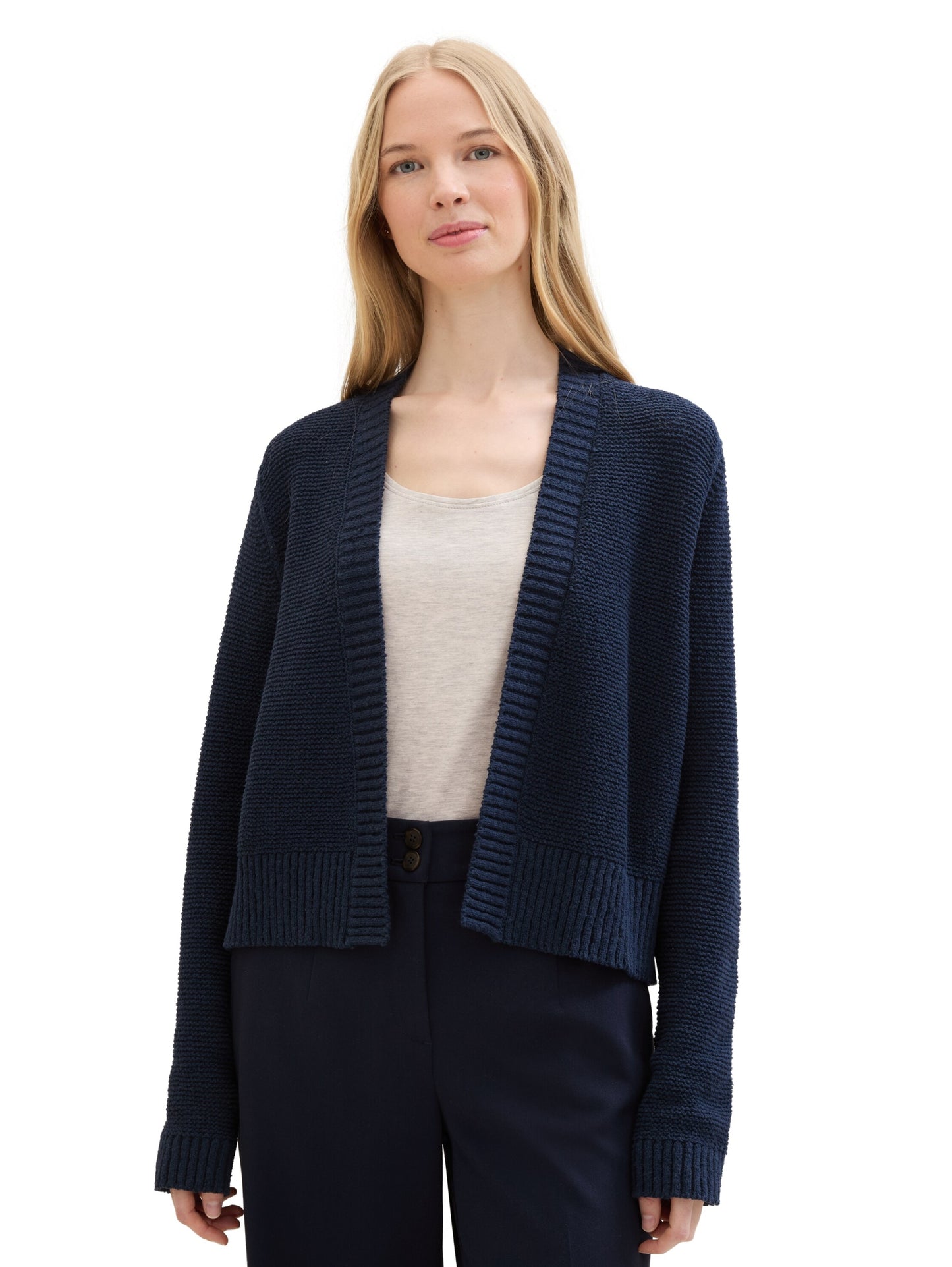 knit structured cardigan sky captain bl Bild 3