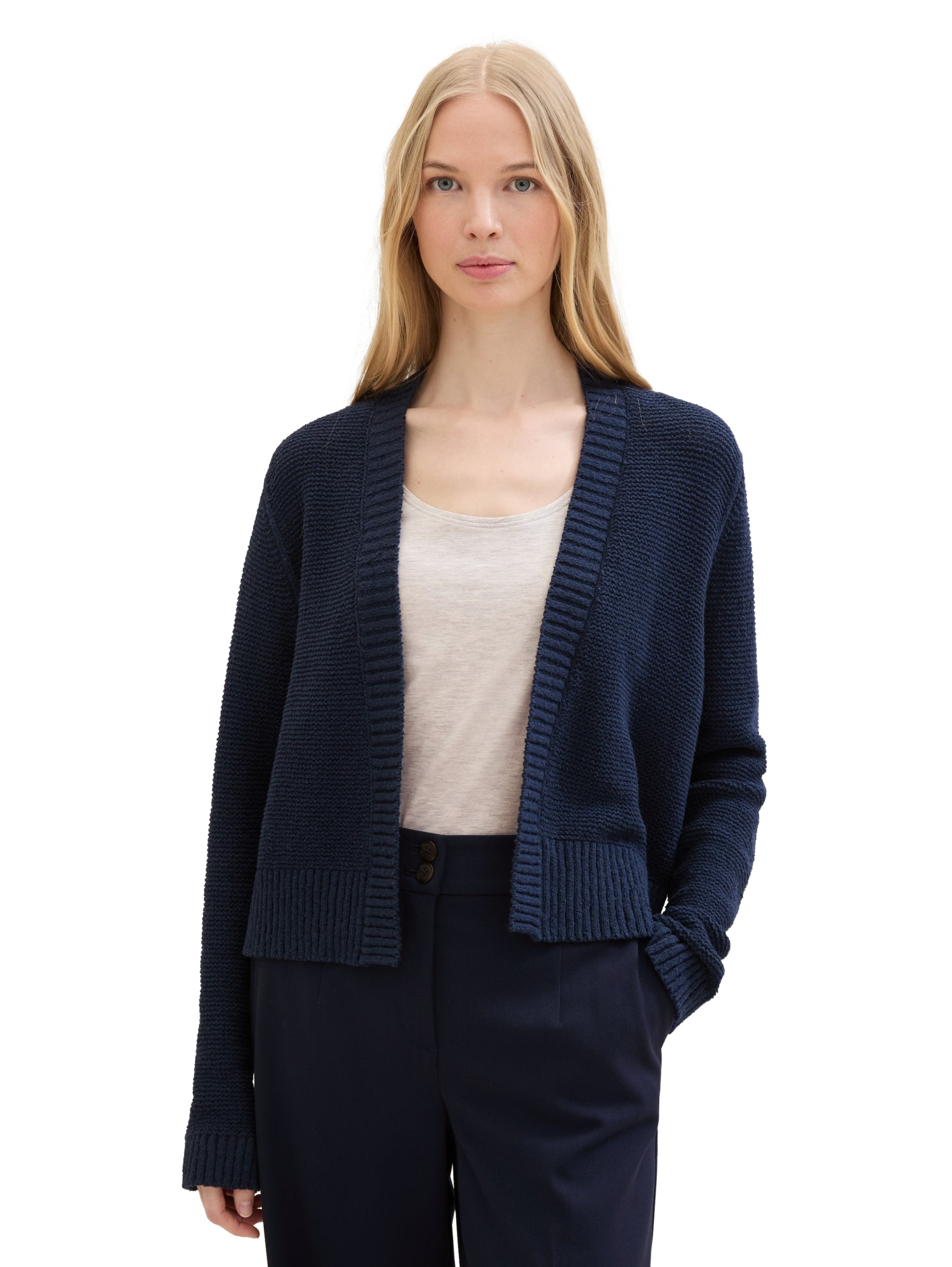 knit structured cardigan sky captain bl Bild 6