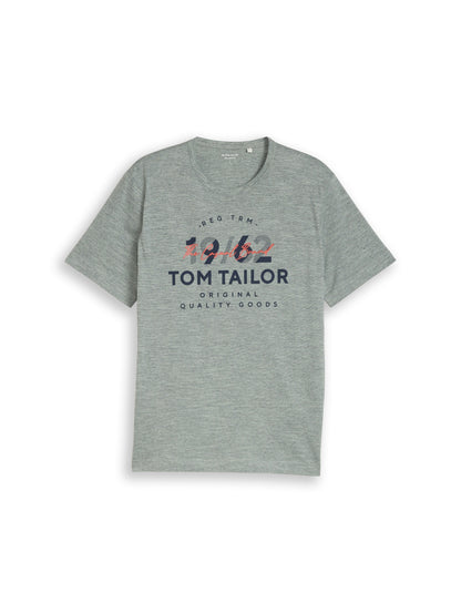 printed fine stripe t-shirt green navy inj Bild 1