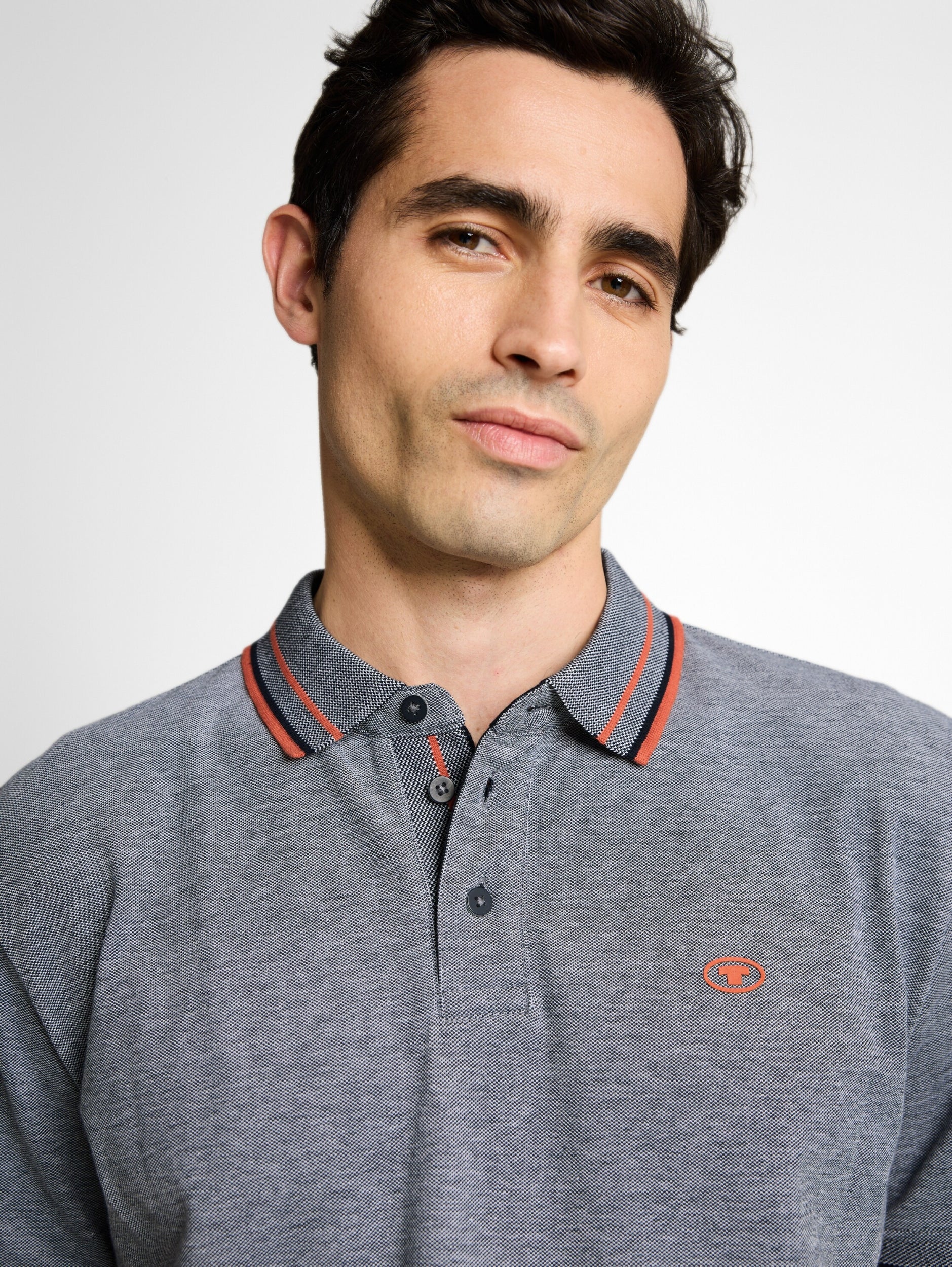 printed polo Navy White Two Bild 5
