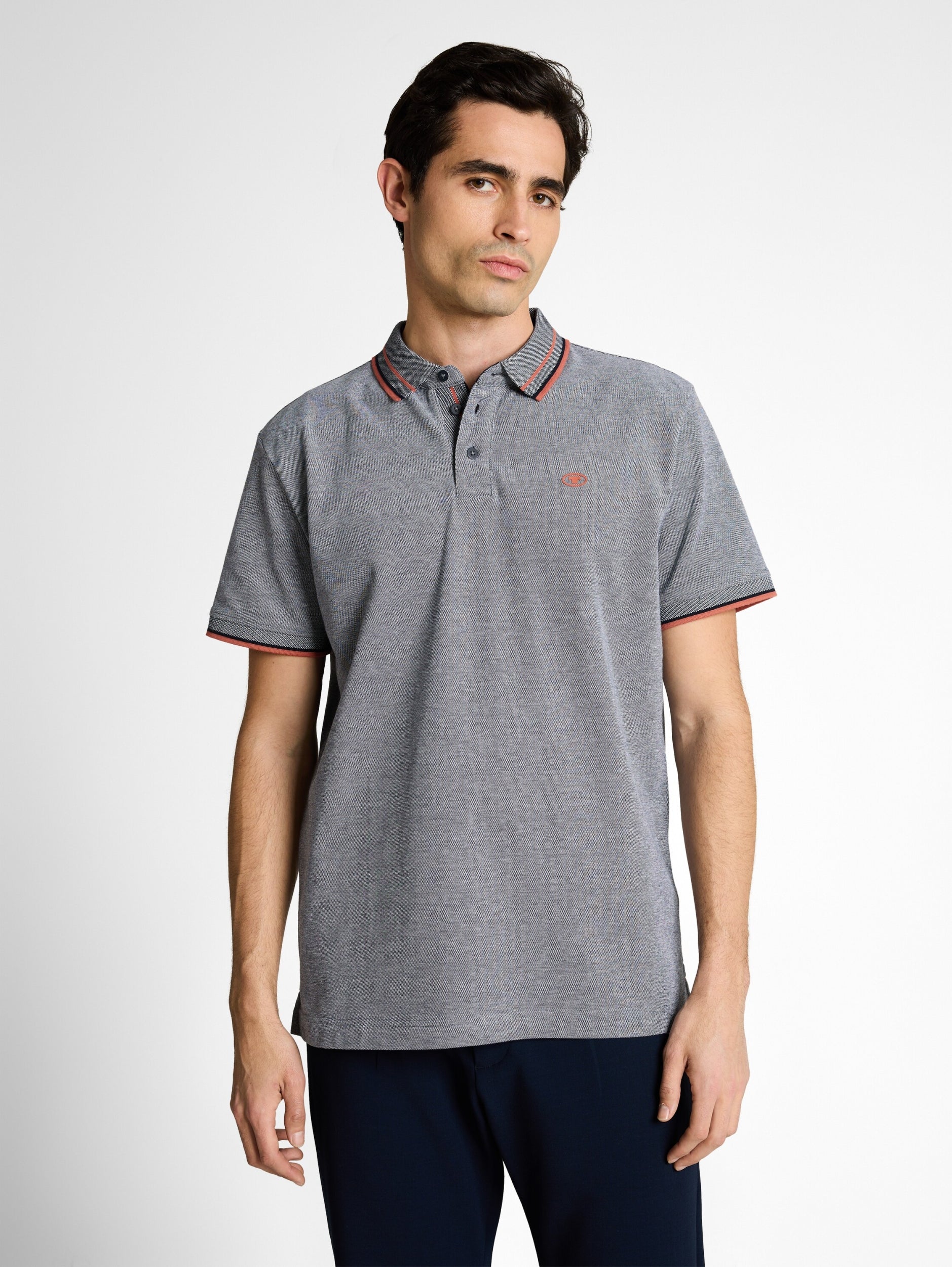 printed polo Navy White Two Bild 6
